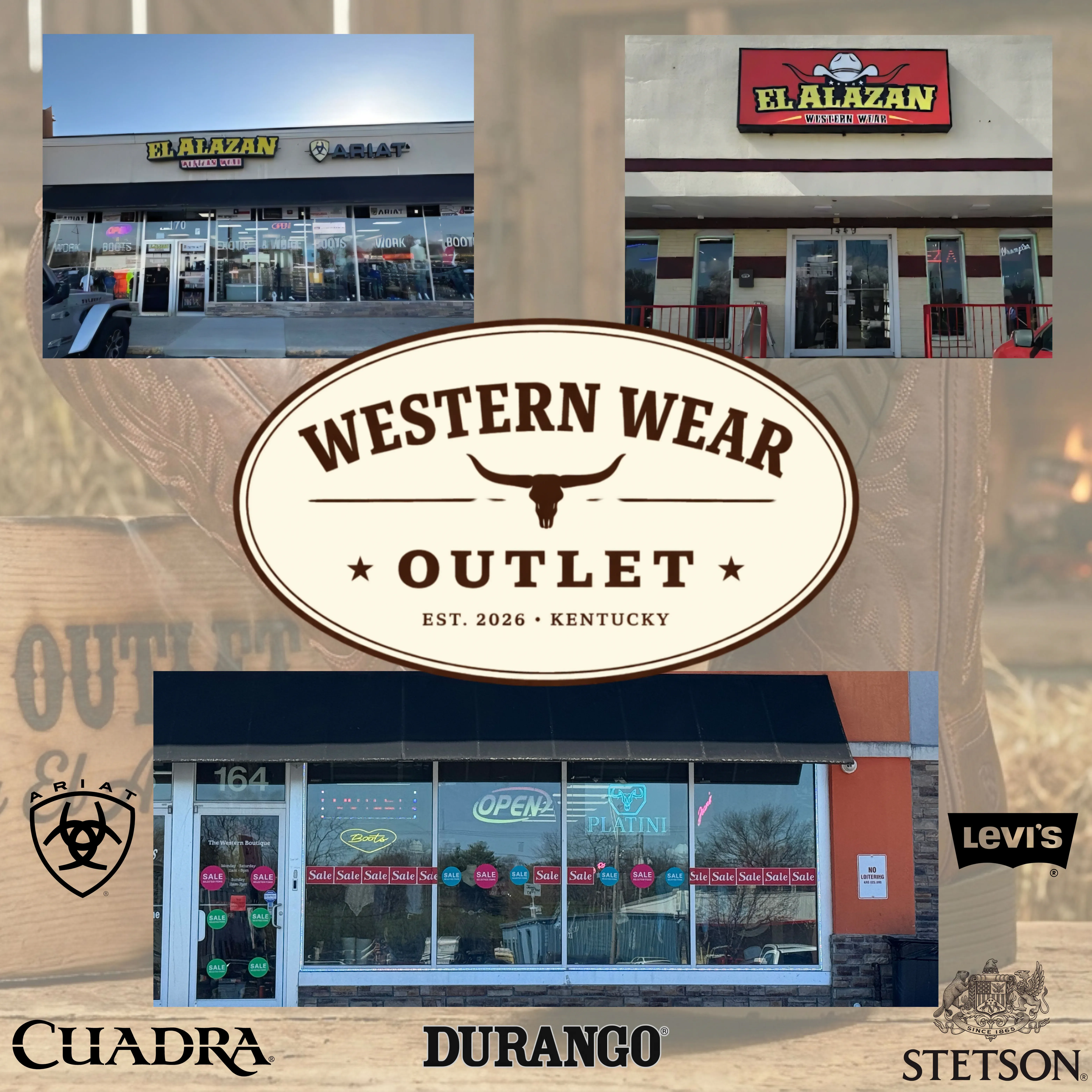 The Western Outlet storefront and team - family-owned western wear retail